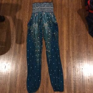 Elephant Pants, Harem Pants with Smocked Waist